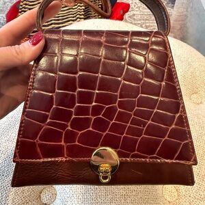 St Maarten Crocodile Pattern Handbag
